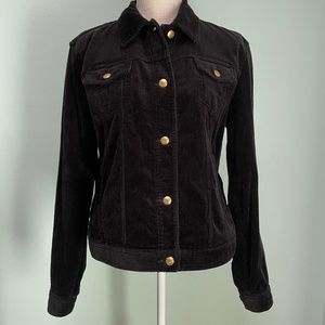 Lauren Jeans Co Black Corduroy Jacket Women's Large